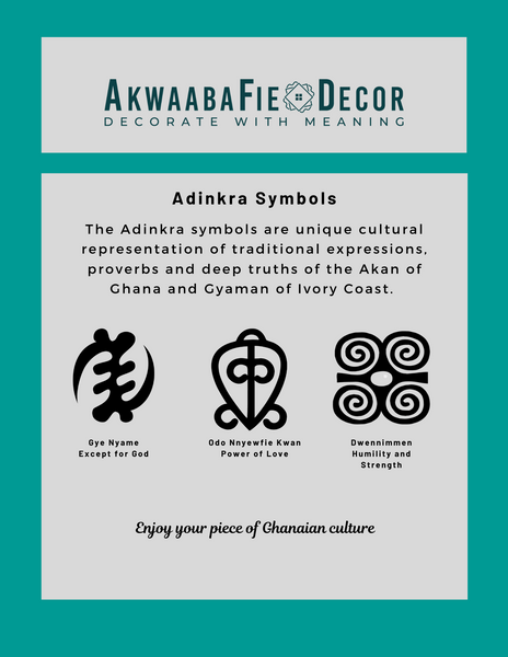 Adinkra Vinyl Clock - AkwaabaFie Decor