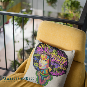 AfroBeauty Throw Pillow Cover