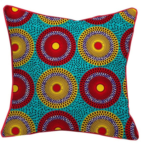 African Print (Wells) Throw Pillow Covers