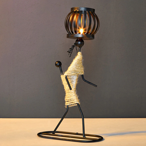 Iron Figurine Candleholder - AkwaabaFie Decor