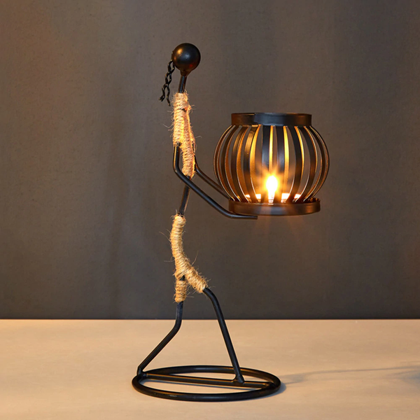 Iron Figurine Candleholder - AkwaabaFie Decor